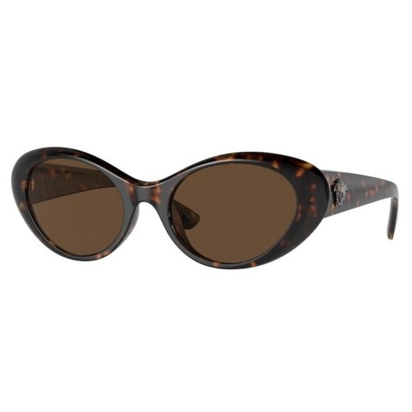 NEW VERSACE VE4455U 108/73  VERASCE HAVANA BROWN CAT EYE SUNGLASSES VERSACE - Picture 1 of 2